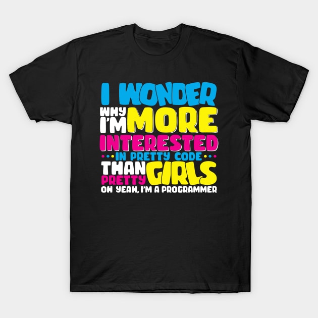 I Wonder Why I'm More Interested T-Shirt by LetsBeginDesigns